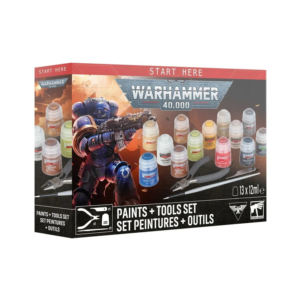 Warhammer 40,000: Paints + Tools Set 11th edition